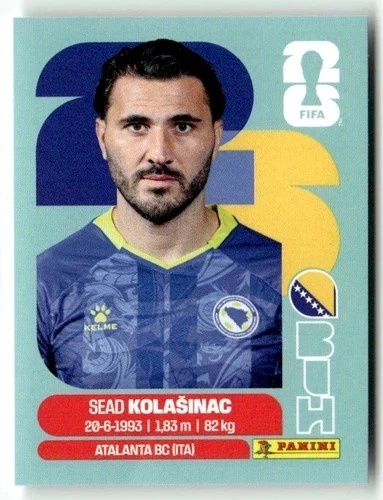 BIH4 Sead Kolasinac Bośnia i Hercegowina Base Naklejki FIFA World Cup 2026 Panini
