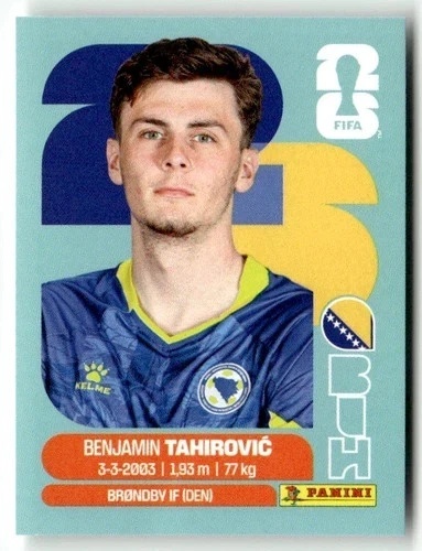 BIH9 Benjamin Tahirovic Bośnia i Hercegowina Base Naklejki FIFA World Cup 2026 Panini