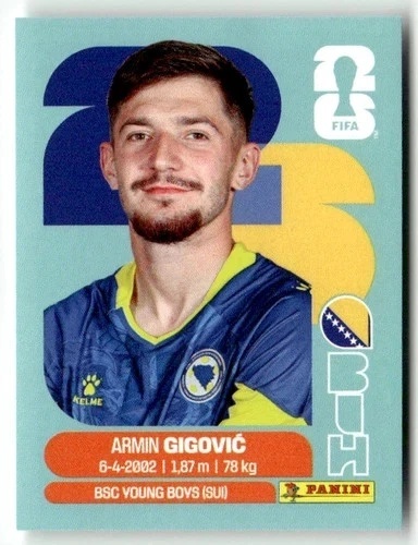 BIH10 Armin Gigovic Bośnia i Hercegowina Base Naklejki FIFA World Cup 2026 Panini