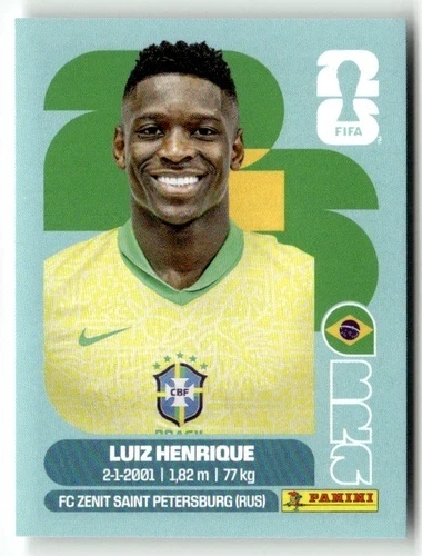 BRA12 Luiz Henrique Brazylia Base Naklejki FIFA World Cup 2026 Panini