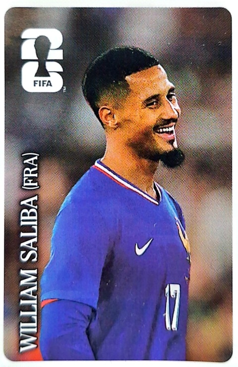 William Saliba Francja Coca-Cola Naklejki FIFA World Cup 2026 Panini
