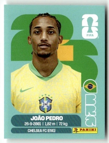 BRA16 João Pedro Brazylia Base Naklejki FIFA World Cup 2026 Panini
