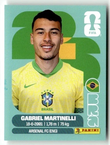 BRA18 Gabriel Martinelli Brazylia Base Naklejki FIFA World Cup 2026 Panini