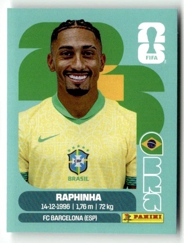 BRA19 Raphinha Brazylia Base Naklejki FIFA World Cup 2026 Panini