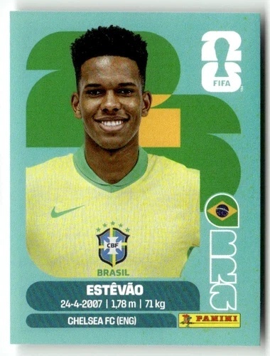 BRA20 Estévão Brazylia Base Naklejki FIFA World Cup 2026 Panini