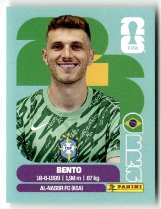 BRA3 Bento Brazylia Base Naklejki FIFA World Cup 2026 Panini