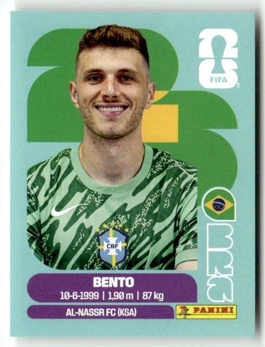 BRA3 Bento Brazylia Base Naklejki FIFA World Cup 2026 Panini