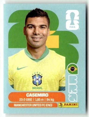 BRA10 Casemiro Brazylia Base Naklejki FIFA World Cup 2026 Panini