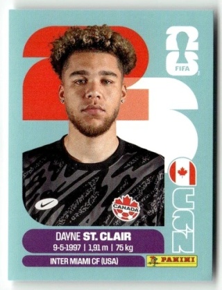 CAN2 Dayne St.Clair Kanada Base Naklejki FIFA World Cup 2026 Panini
