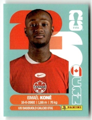 CAN11 Ismaël Koné Kanada Base Naklejki FIFA World Cup 2026 Panini