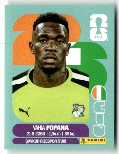 CIV2 Yahia Fofana WKS Base Naklejki FIFA World Cup 2026 Panini
