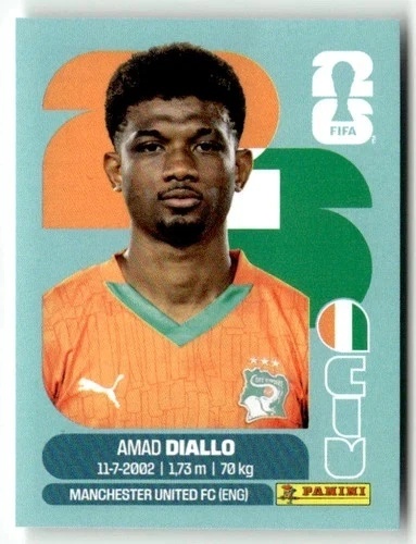 CIV15 Amad Diallo WKS Base Naklejki FIFA World Cup 2026 Panini