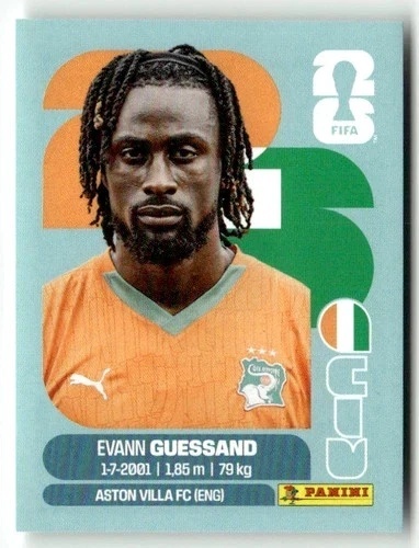 CIV19 Evann Guessand WKS Base Naklejki FIFA World Cup 2026 Panini