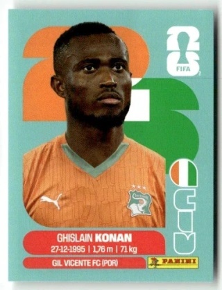 CIV3 Ghislain Konan WKS Base Naklejki FIFA World Cup 2026 Panini