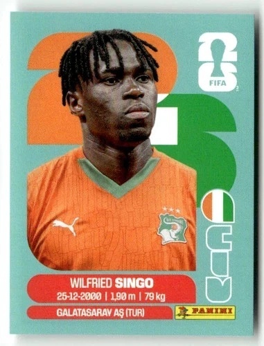 CIV4 Wilfried Singo WKS Base Naklejki FIFA World Cup 2026 Panini