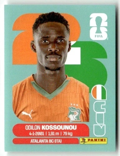 CIV5 Odilon Kossounou WKS Base Naklejki FIFA World Cup 2026 Panini