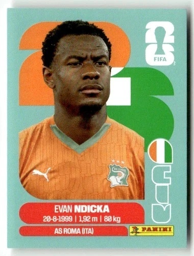 CIV6 Evan Ndicka WKS Base Naklejki FIFA World Cup 2026 Panini