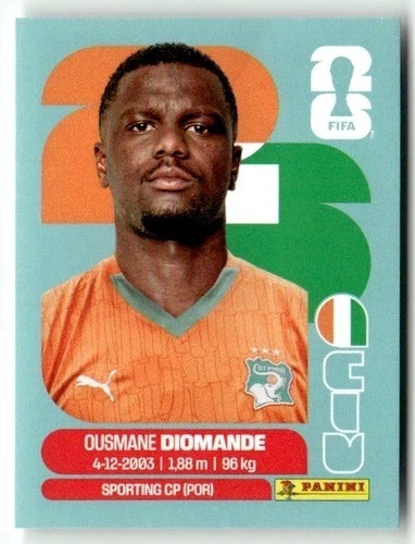 CIV9 Ousmane Diomande WKS Base Naklejki FIFA World Cup 2026 Panini