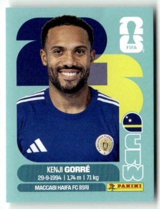 CUW15 Kenji Gorre Curaçao Base Naklejki FIFA World Cup 2026 Panini