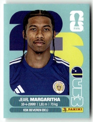 CUW16 Jearl Margaritha Curaçao Base Naklejki FIFA World Cup 2026 Panini