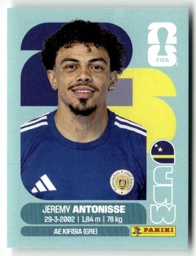 CUW18 Jeremy Antonisse Curaçao Base Naklejki FIFA World Cup 2026 Panini