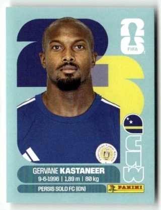 CUW19 Gervane Kastaneer Curaçao Base Naklejki FIFA World Cup 2026 Panini