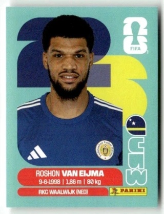CUW7 Roshon Van Eijma Curaçao Base Naklejki FIFA World Cup 2026 Panini