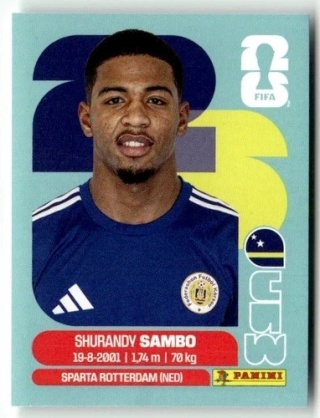 CUW8 Shurandy Sambo Curaçao Base Naklejki FIFA World Cup 2026 Panini