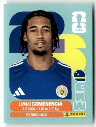 CUW9 Livano Comenencia Curaçao Base Naklejki FIFA World Cup 2026 Panini