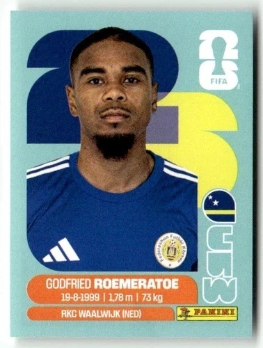 CUW10 Godfried Roemeratoe Curaçao Base Naklejki FIFA World Cup 2026 Panini