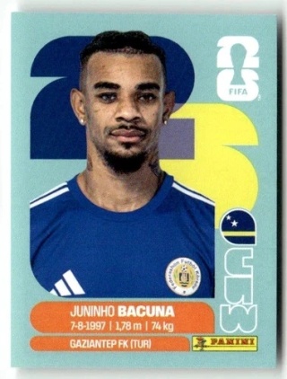 CUW11 Juninho Bacuna Curaçao Base Naklejki FIFA World Cup 2026 Panini