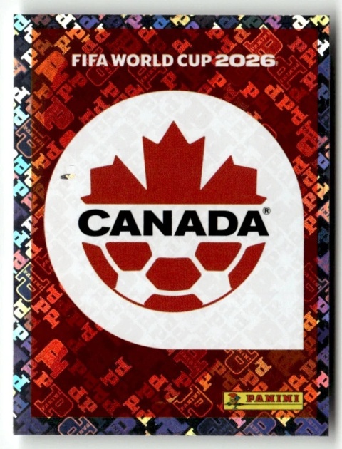 CAN1 Emblem Kanada foil Naklejki FIFA World Cup 2026 Panini
