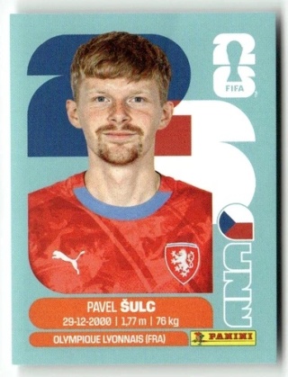 CZE14 Pavel Sulc Czechy Base Naklejki FIFA World Cup 2026 Panini
