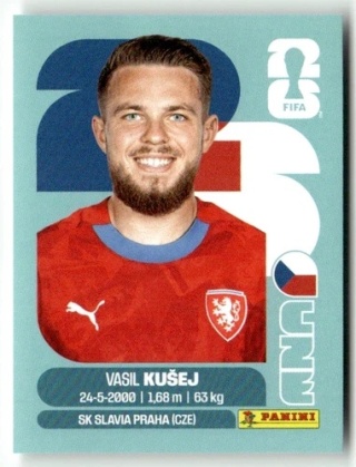 CZE16 Vasil Kusej Czechy Base Naklejki FIFA World Cup 2026 Panini