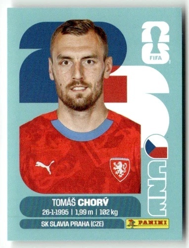 CZE17 Tomas Chory Czechy Base Naklejki FIFA World Cup 2026 Panini