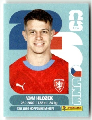 CZE19 Adam Hlozek Czechy Base Naklejki FIFA World Cup 2026 Panini