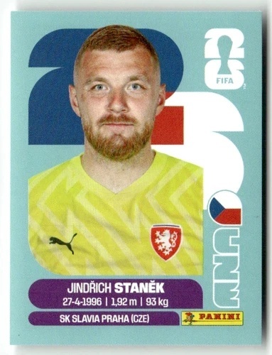 CZE3 Jindrich Stanek Czechy Base Naklejki FIFA World Cup 2026 Panini