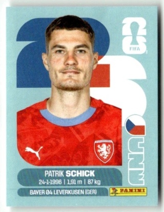 CZE20 Patrik Schick Czechy Base Naklejki FIFA World Cup 2026 Panini