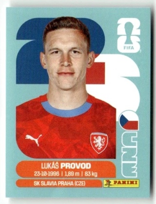CZE10 Lukas Provod Czechy Base Naklejki FIFA World Cup 2026 Panini