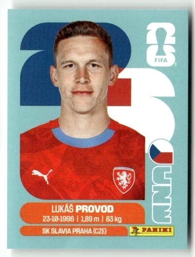 CZE10 Lukas Provod Czechy Base Naklejki FIFA World Cup 2026 Panini