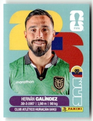 ECU2 Hernán Galíndez Ekwador Base Naklejki FIFA World Cup 2026 Panini