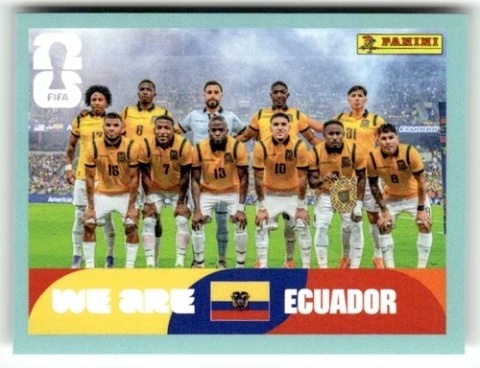 ECU13 Team Photo Ekwador Base Naklejki FIFA World Cup 2026 Panini