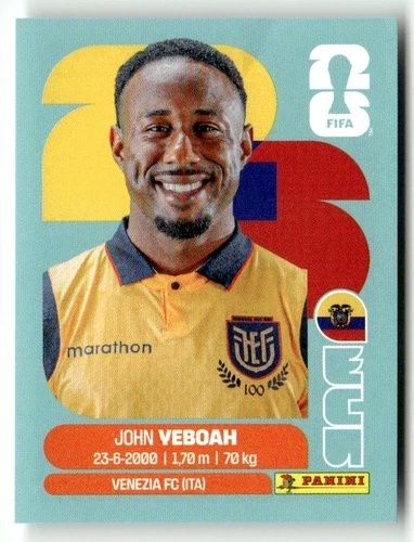 ECU14 John Veboah Ekwador Base Naklejki FIFA World Cup 2026 Panini