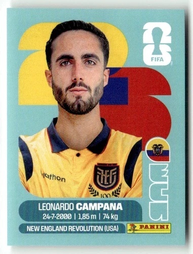 ECU15 Leonardo Campana Ekwador Base Naklejki FIFA World Cup 2026 Panini
