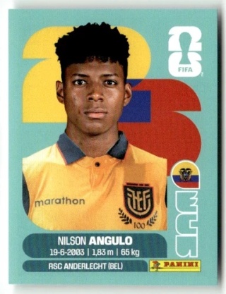 ECU17 Nilson Angulo Ekwador Base Naklejki FIFA World Cup 2026 Panini