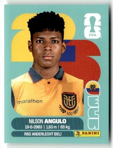 ECU17 Nilson Angulo Ekwador Base Naklejki FIFA World Cup 2026 Panini