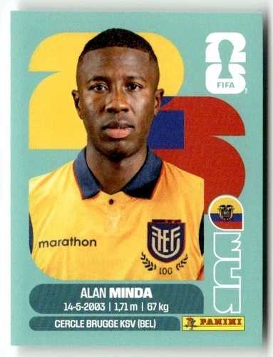 ECU18 Alan Minda Ekwador Base Naklejki FIFA World Cup 2026 Panini