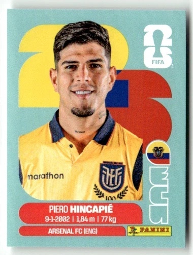 ECU4 Piero Hincapié Ekwador Base Naklejki FIFA World Cup 2026 Panini