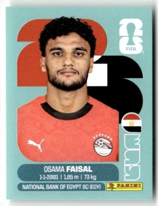 EGY16 Osama Faisal Egipt Base Naklejki FIFA World Cup 2026 Panini