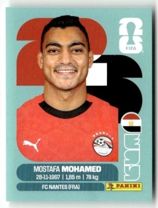 EGY18 Mostafa Mohamed Egipt Base Naklejki FIFA World Cup 2026 Panini